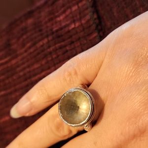 Smoky green cocktail ring size 9